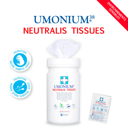 UMONIUM38 Neutralis Tissues | Salviette Disinfettanti per Dispositivi Medici | 100 Salviette