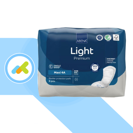 Abena Light Maxi 4A | Assorbenti Incontinenza Femminile Moderata | 8 pezzi