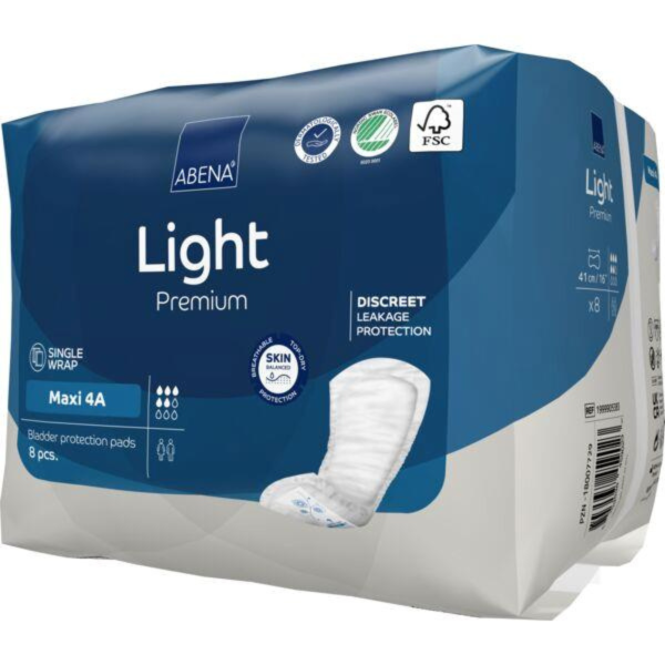 Abena Light Maxi 4A – Assorbenti Incontinenza 1000 ml | Ultrasottili e Traspiranti