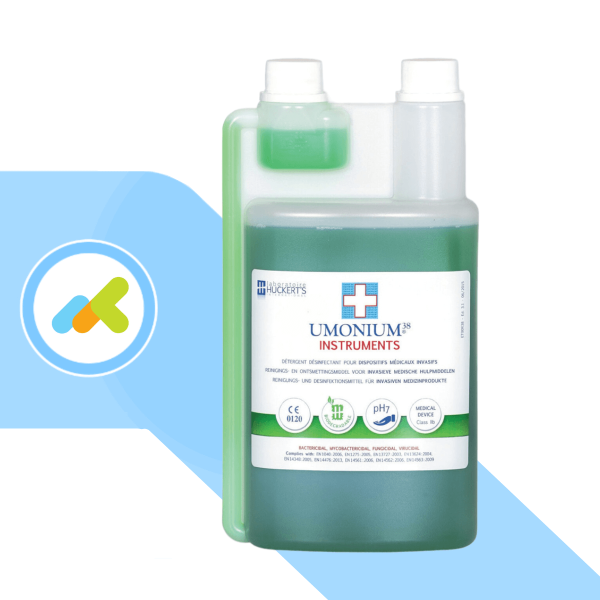 UMONIUM38 Instruments | Disinfezione ad Ampio Spettro per Dispositivi Medici Invasivi | 1 Litro