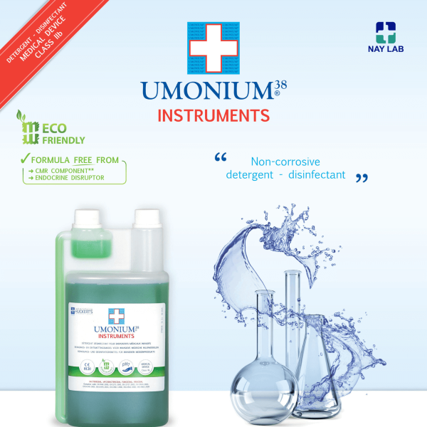 UMONIUM38 Instruments | Disinfezione ad Ampio Spettro per Dispositivi Medici Invasivi | 1 Litro