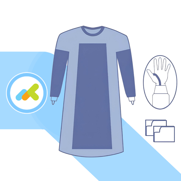 Camice monouso TNT chirurgico sterile rinforzato Taglia XL 1pz