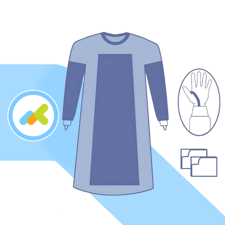 Camice monouso TNT chirurgico sterile rinforzato Taglia XL 1pz