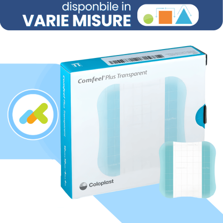 Comfeel Plus Transparent | Medicazione Idrocolloidale per Piaghe da Decubito