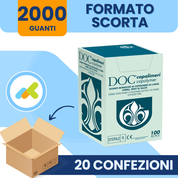 Doc Guanti Ai Copolimeri Su Carta | Monouso Sterili E Senza Talco | 100 Pezzi