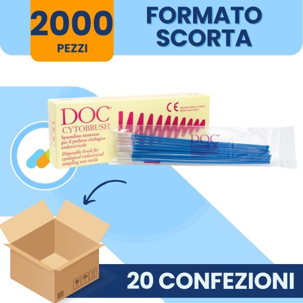 Cytobrush Per Prelievo Citologico Endocervicale Monouso Non Sterile Cf 100 Pz