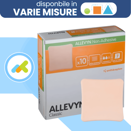 Allevyn Non Adhesive | Medicazione Sterile in Poliuretano | Altamente Assorbente | 1 pezzo