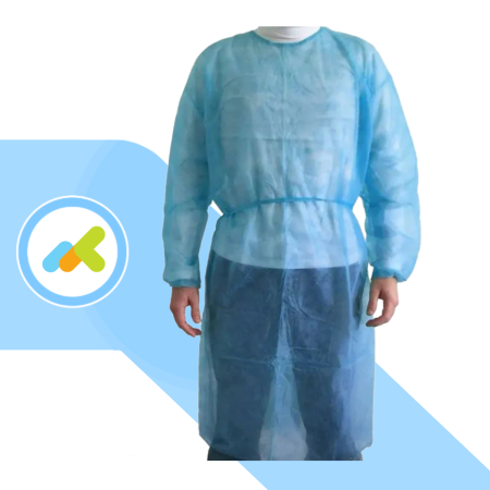 Medline | Camice Monouso in TNT | Non sterile | Con polsini Elastici | Confezioni da 10 pezzi