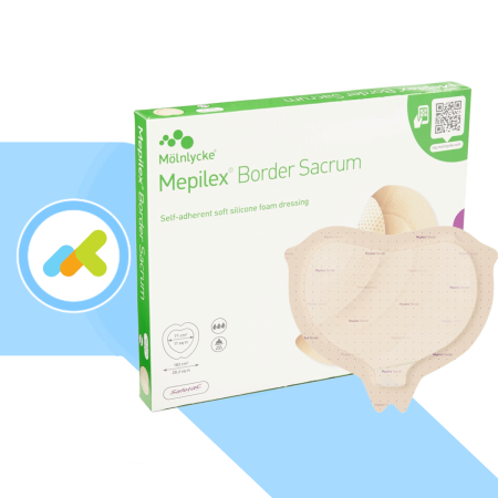 Mepilex Border Sacrum 16x20 | Medicazione in Schiuma | Prevenzione Piaghe da Decubito in Area Sacrale | 1 pezzo