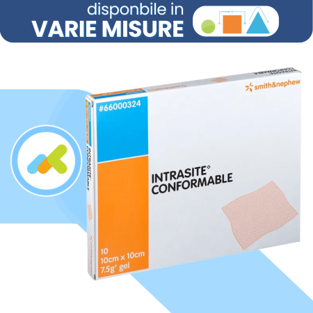 Intrasite Conformable | Medicazione Idrogel per Ulcere Profonde e Superficiali | Trattamento Avanzato | 1 pezzo