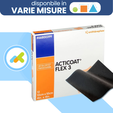 Acticoat Flex 3: Medicazione Antimicrobica Con Argento Contro le Infezioni 1 pezzo