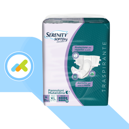 Pannoloni a Mutandina Serenity Maxi | Massima Assorbenza | 15 pezzi 2