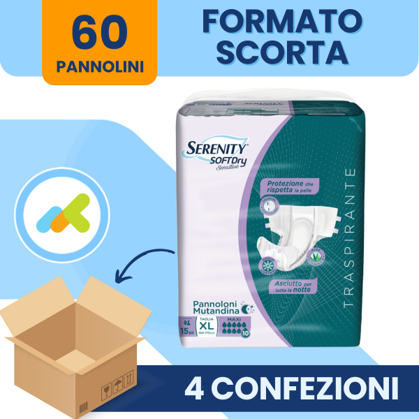 Pannoloni a Mutandina Serenity Maxi | Massima Assorbenza | 15 pezzi