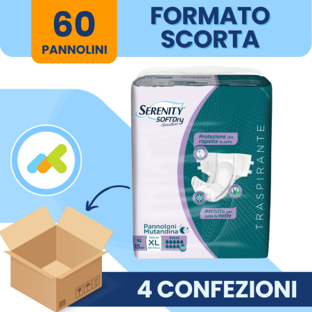 Pannoloni a Mutandina Serenity Maxi | Massima Assorbenza | 15 pezzi