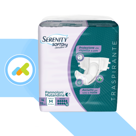 Pannoloni a Mutandina Serenity Maxi | Massima Assorbenza | 15 pezzi