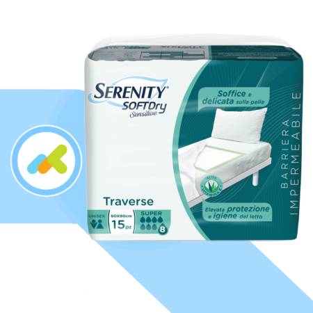 Serenity SoftDry Sensitive Traverse 60x90 | Protezione Delicata | 15pz