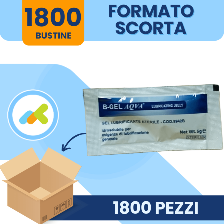 B-GEL AQUA | Gel Lubrificante Sterile Idrosolubile | Sicurezza nelle Procedure Cliniche | 150 Bustine da 5g