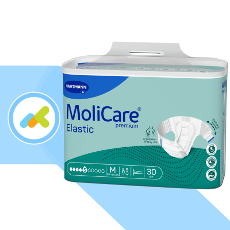 MoliCare Premium Elastic 5 Gocce | Pannoloni per Incontinenza Grave Adulti | 30 Pezzi