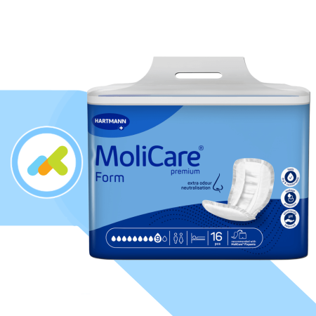 MoliCare Premium Form 9 Gocce | Pannoloni Sagomati per Incontinenza Moderata Grave | 16 Pezzi