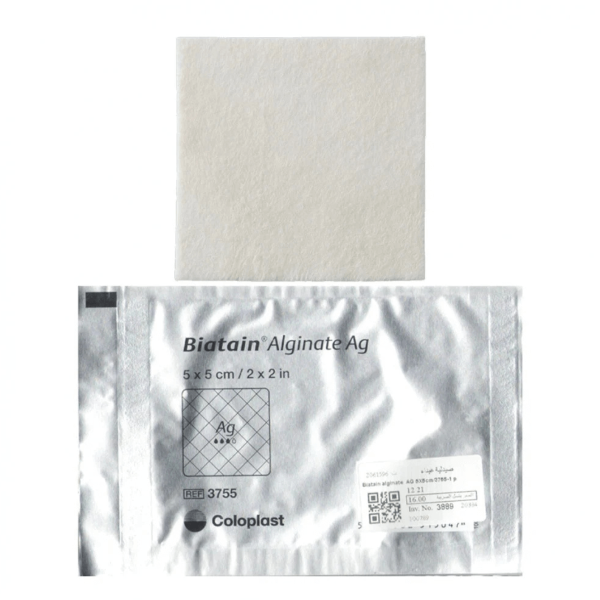 Biatain Alginate Ag | Medicazione in Alginato d'Argento | Per Lesioni Infette | 1 pezzo