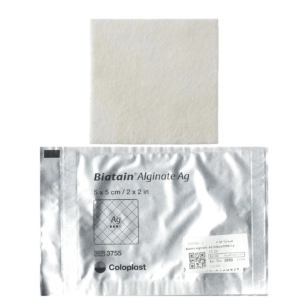 Biatain Alginate Ag | Medicazione in Alginato d'Argento | Per Lesioni Infette | 1 pezzo