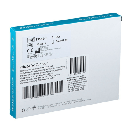 Biatain Contact | Medicazione Protettiva in Silicone | Rimozione Atraumatica | 1 pezzo