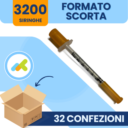Siringa monouso per insulina senza spazio morto da 1ml Ago 30G 13 mm conf. 100 pz