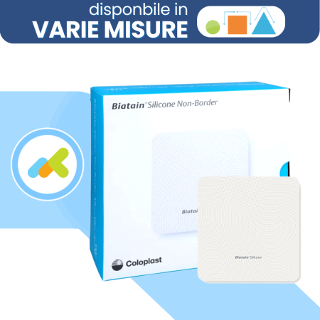 Biatain Silicone Non Border | Medicazione in Schiuma ad Alto Assorbimento | 1 pezzo