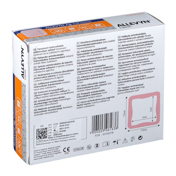 Allevyn Ag Adhesive medicazione idrocellulare con argento 1 pezzo