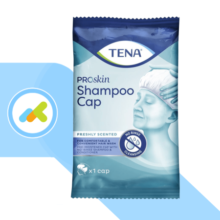 TENA Shampoo Cap cuffia monouso umidificata con shampoo