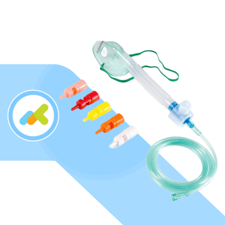 Maschera monouso ossigenoterapia tipo Venturi per tracheostomizzati 50pz