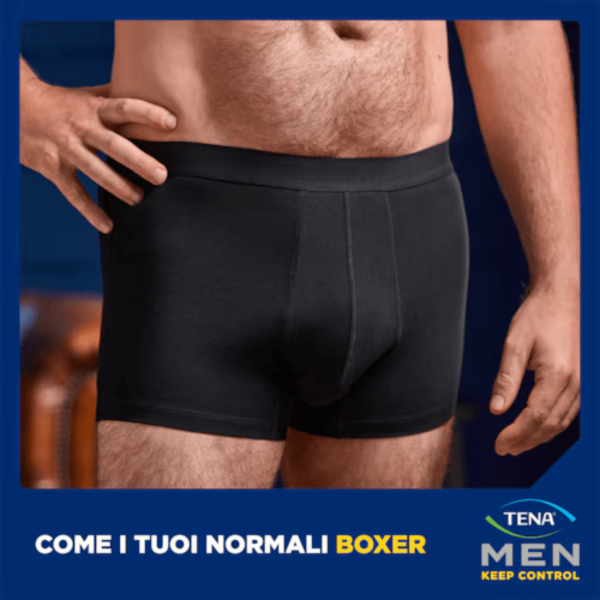 TENA Men Boxer Lavabili e Riutilizzabili | Per Incontinenza Leggera