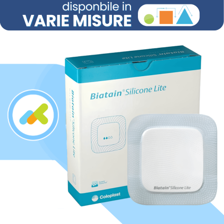Biatain Silicone Lite | Medicazione in Schiuma Ultra Flessibile | Lesioni a Bassa Essudazione