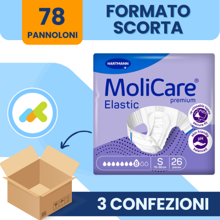 MoliCare Premium Elastic 8 Gocce | Pannoloni per Incontinenza Grave