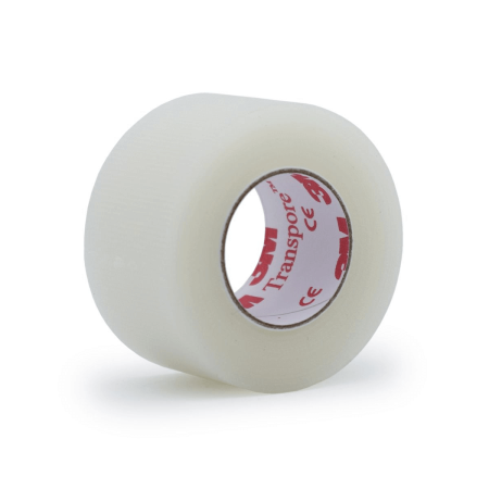 3M Transpore 2.5cm x 9.14m | Cerotto Chirurgico Trasparente Microtraforato | Per Fissaggio Medicazioni 2