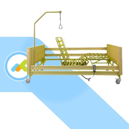 Letto elettrico ad altezza variabile con rete a doghe in metallo Intermed