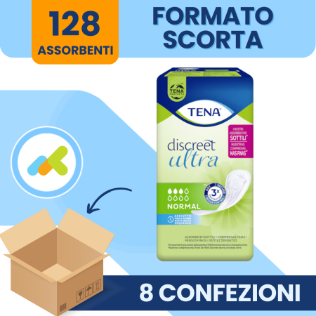 TENA Discreet Normal | Assorbente per Perdite Urinarie Moderate
