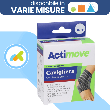 Actimove Cavigliera Elastico Wrap Around Medium Nero