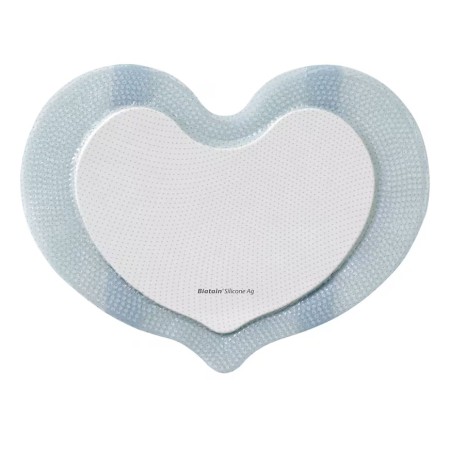 Biatain Silicone Ag Sacro | Medicazione in Argento | Per Lesioni Sacrali | 1 pezzo