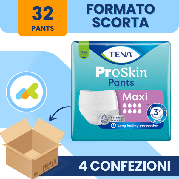 Mutandine Assorbenti | Tena ProSkin Pants Maxi | 8 pezzi