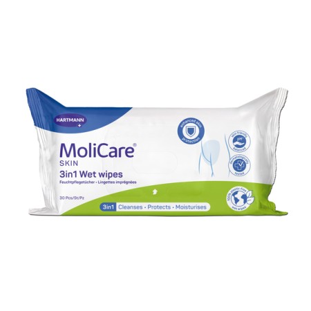 MoliCare Skin Salviette Umidificate 3in1 - 20x29,5 cm - 30 pezzi