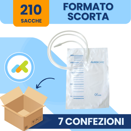 Sacca raccolta urina da letto senza rubinetto di scarico 2L 30 pezzi 2