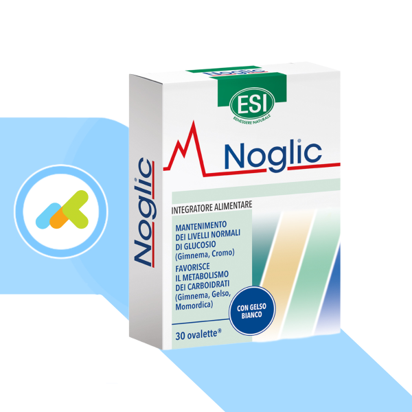 Noglic ESI Integratore Controllo Glicemia | Gelso Bianco e Cromo | 30 comprese