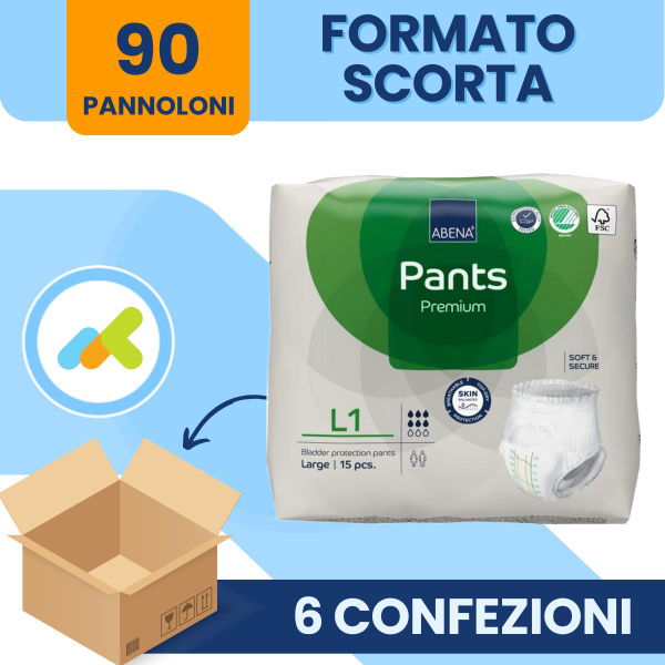 Abena Pants L 15 pz | Mutandine Assorbenti Incontinenza