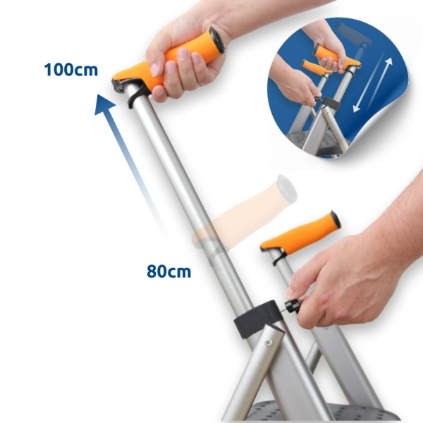 Deambulatore Ultraleggero a 2 Ruote in Alluminio Aerospaziale | 3,5 kg