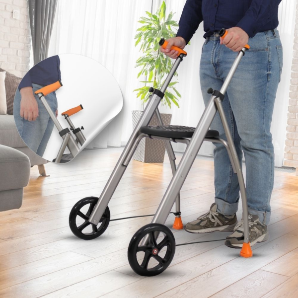 Deambulatore Ultraleggero a 2 Ruote in Alluminio Aerospaziale | 3,5 kg