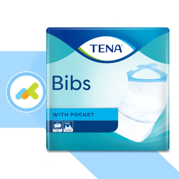 Tena Bibs L 66x37cm| Bavagli Monouso con Tasca