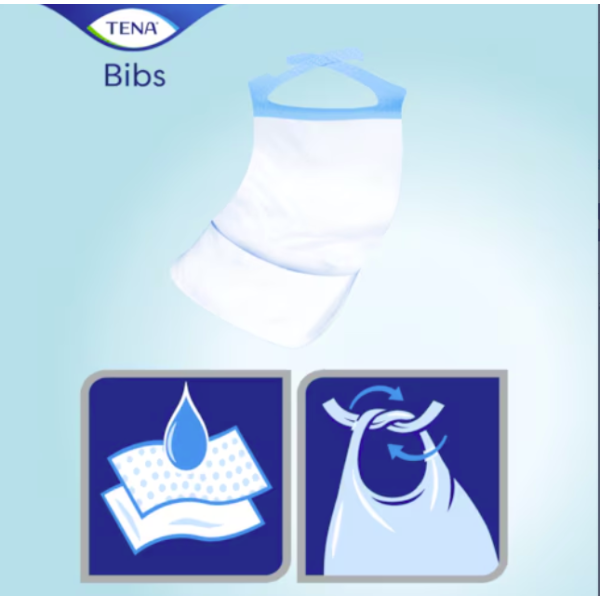Tena Bibs L 66x37cm| Bavagli Monouso con Tasca