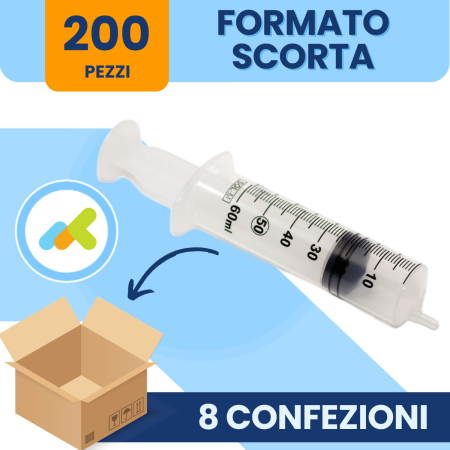 Benefis Siringhe Monouso Tre Pezzi 60ml | Cono Luer Eccentrico | 25 Pezzi 2