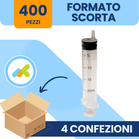 Benefis siringhe sterili monouso senza ago cono eccentrico 20 ml 100pz